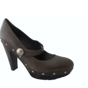 Coach Coleen Green/grey Mary Jane Heel-NEW